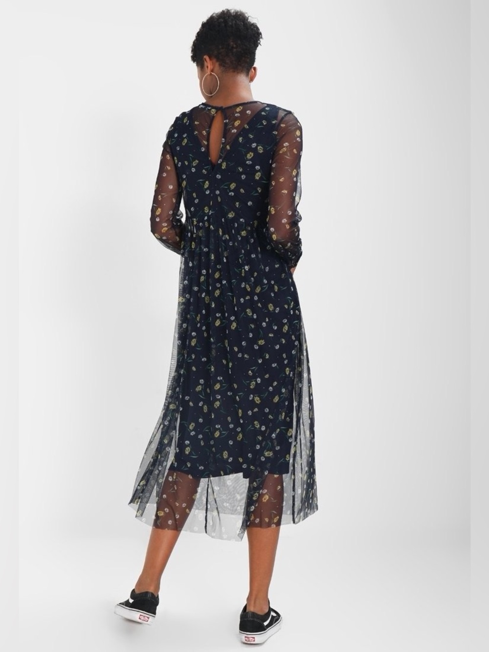 Vera Moda Mesh Daisy Midi Dress - Picture 2 of 7